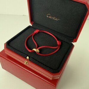 Authentic Cartier Trinity Cord Bracelet with 18K YG, PG and WG